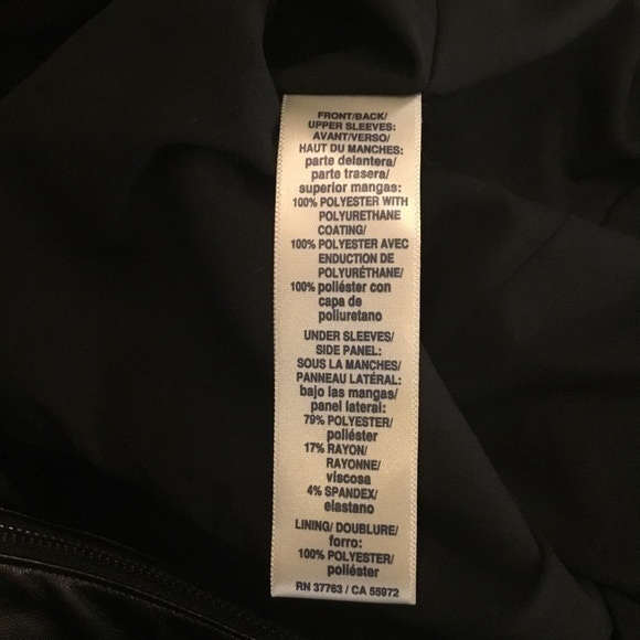 LIKE NEW💚🖤 RAFAELLA Black Mock Vegan Leather Jacket Size 4 - Picture 12 of 14